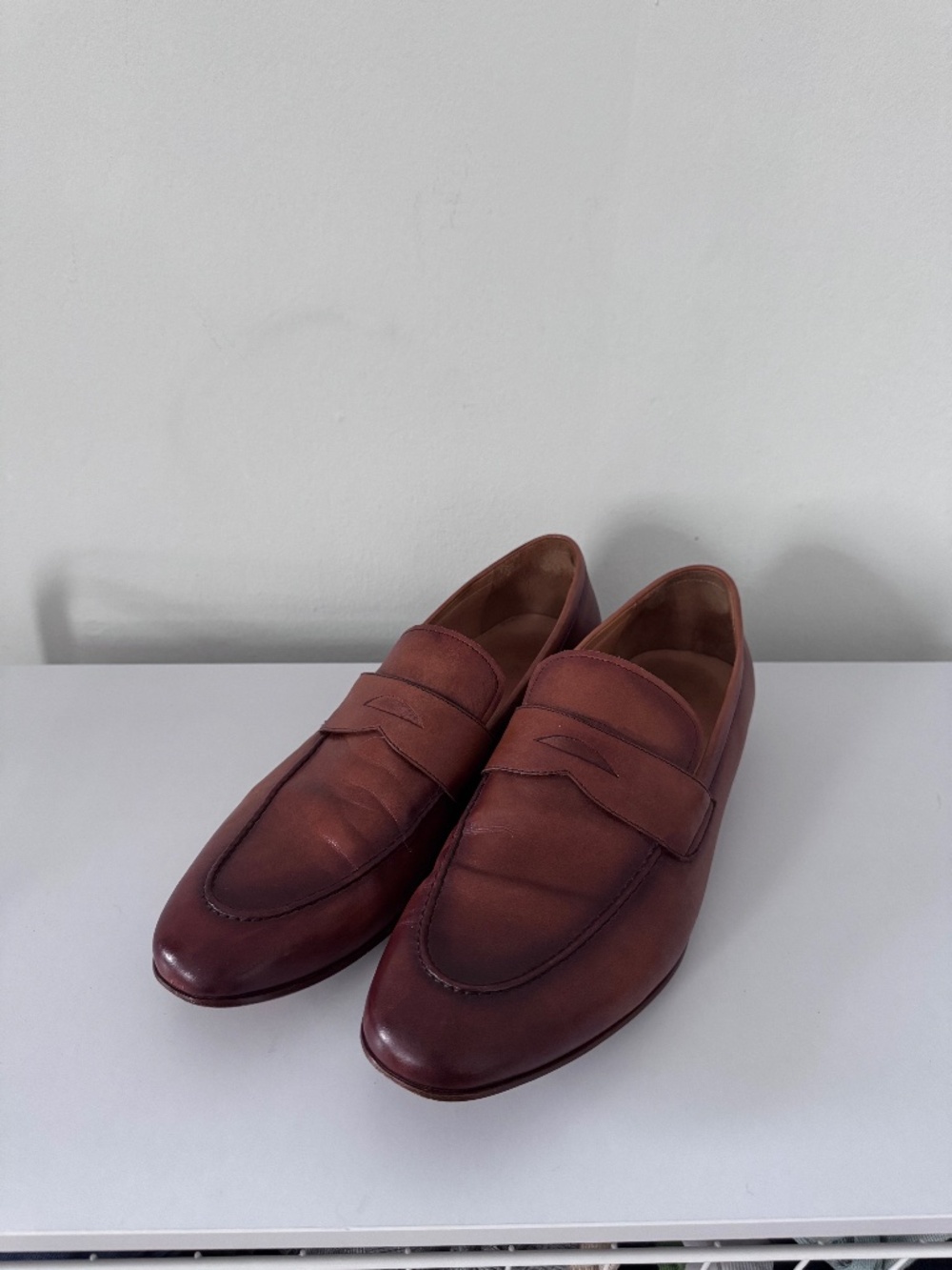 Curatore Armatto Warm Brown Leather Penny Loafers - Men’s